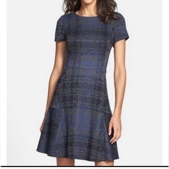 Betsey Johnson Plaid Knit Dress, sz  8 - Picture 1 of 8